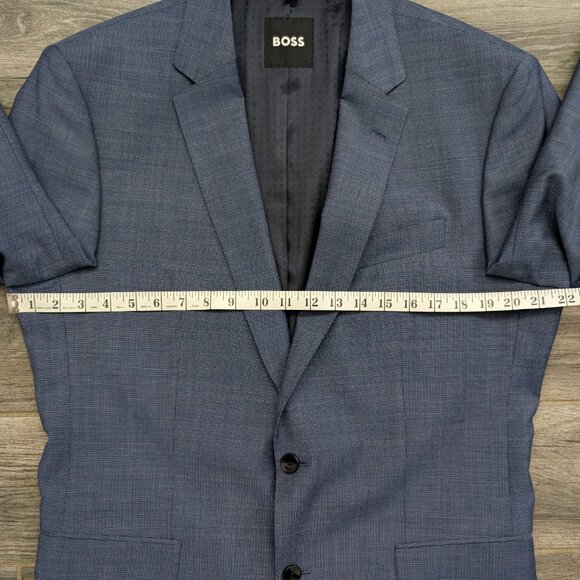 Hugo Boss Slim Fit Suit Men's Jacket Size 44L Pants 34x32 Blue Wool Blend - Picture 6 of 16